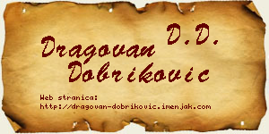 Dragovan Dobriković vizit kartica